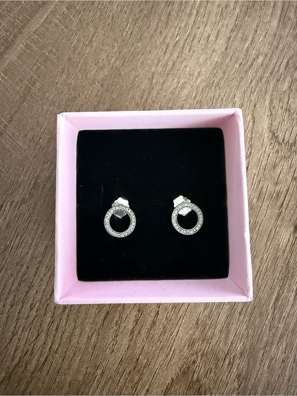 Pandora Sterling Silver Circle Stud Earrings - Women Jewelry
